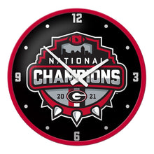 Load image into Gallery viewer, Georgia Bulldogs: National Champions - Modern Disc Wall Clock - The Fan-Brand