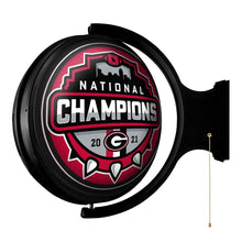 Load image into Gallery viewer, Georgia Bulldogs: National Champions - Original Round Rotating Lighted Wall Sign - The Fan-Brand