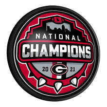 Load image into Gallery viewer, Georgia Bulldogs: National Champions - Round Slimline Lighted Wall Sign - The Fan-Brand