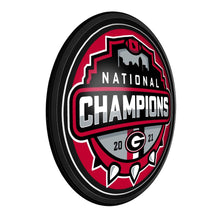 Load image into Gallery viewer, Georgia Bulldogs: National Champions - Round Slimline Lighted Wall Sign - The Fan-Brand