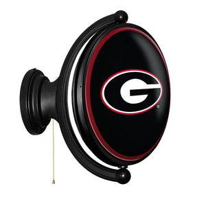 Georgia Bulldogs: Original Oval Rotating Lighted Wall Sign - The Fan-Brand