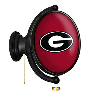 Georgia Bulldogs: Original Oval Rotating Lighted Wall Sign - The Fan-Brand