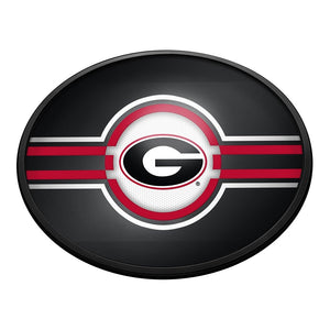 Georgia Bulldogs: Oval Slimline Lighted Wall Sign - The Fan-Brand