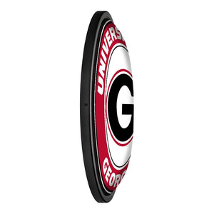 Georgia Bulldogs: Round Slimline Lighted Wall Sign - The Fan-Brand