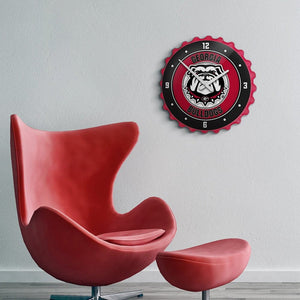 Georgia Bulldogs: Uga - Bottle Cap Wall Clock - The Fan-Brand