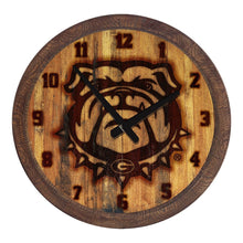 Load image into Gallery viewer, Georgia Bulldogs: Uga - Branded &quot;Faux&quot; Barrel Top Wall Clock - The Fan-Brand