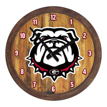 Load image into Gallery viewer, Georgia Bulldogs: Uga - &quot;Faux&quot; Barrel Top Wall Clock - The Fan-Brand