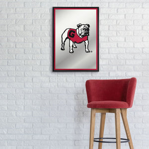 Georgia Bulldogs: Uga - Framed Mirrored Wall Sign - The Fan-Brand