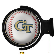 Load image into Gallery viewer, Georgia Tech Yellow Jackets: Baseball - Rotating Lighted Wall Sign - The Fan-Brand