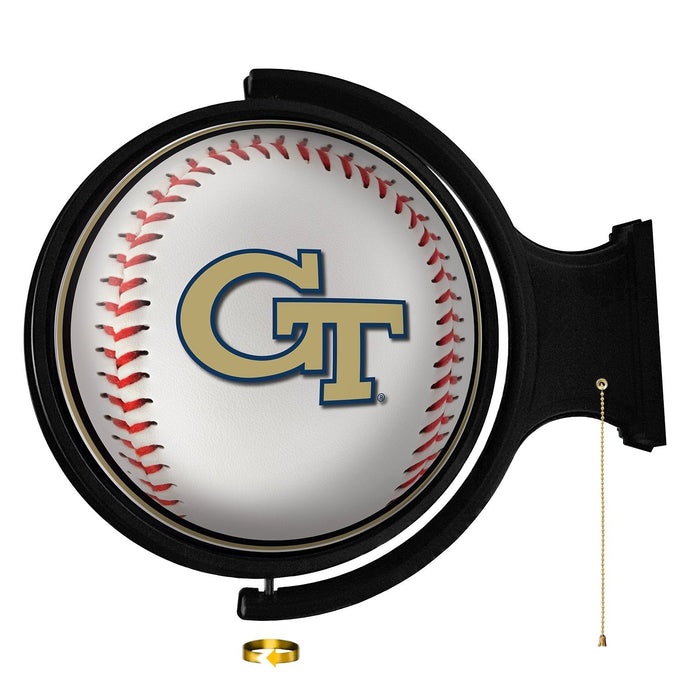 Georgia Tech Yellow Jackets: Baseball - Rotating Lighted Wall Sign - The Fan-Brand