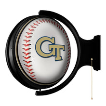 Load image into Gallery viewer, Georgia Tech Yellow Jackets: Baseball - Rotating Lighted Wall Sign - The Fan-Brand