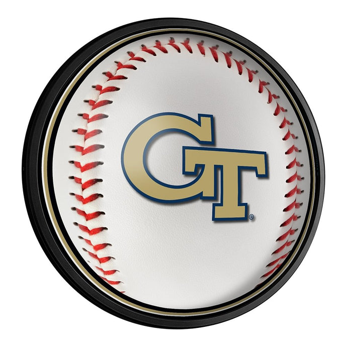 Georgia Tech Yellow Jackets: Baseball - Slimline Lighted Wall Sign - The Fan-Brand