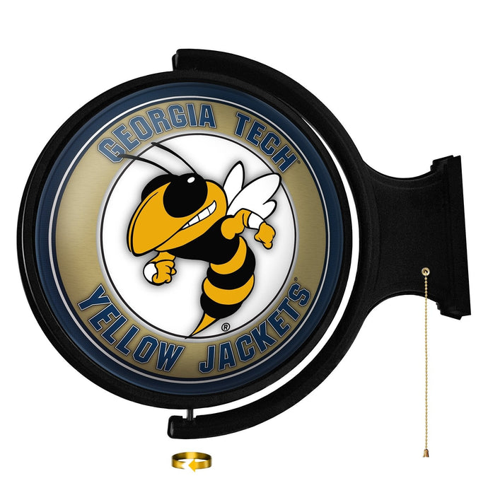 Georgia Tech Yellow Jackets: Mascot - Original Round Rotating Lighted Wall Sign - The Fan-Brand