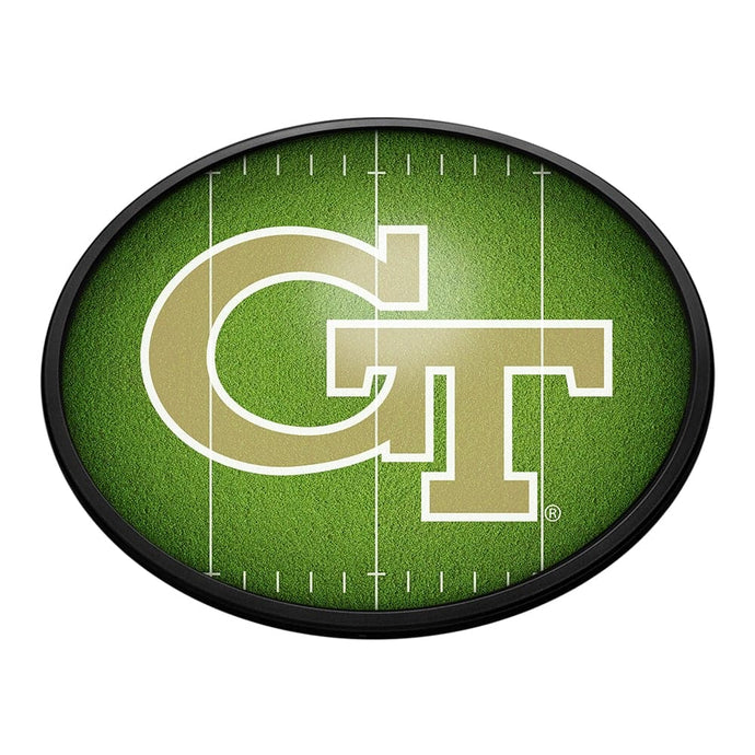 Georgia Tech Yellow Jackets: On the 50 - Oval Slimline Lighted Wall Sign - The Fan-Brand