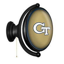 Load image into Gallery viewer, Georgia Tech Yellow Jackets: Original Oval Rotating Lighted Wall Sign - The Fan-Brand