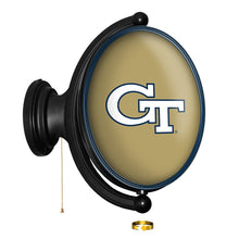 Load image into Gallery viewer, Georgia Tech Yellow Jackets: Original Oval Rotating Lighted Wall Sign - The Fan-Brand