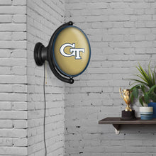 Load image into Gallery viewer, Georgia Tech Yellow Jackets: Original Oval Rotating Lighted Wall Sign - The Fan-Brand