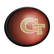 Load image into Gallery viewer, Georgia Tech Yellow Jackets: Pigskin - Oval Slimline Lighted Wall Sign - The Fan-Brand