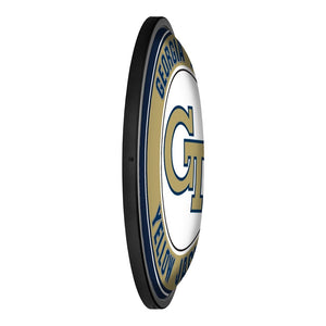 Georgia Tech Yellow Jackets: Round Slimline Lighted Wall Sign - The Fan-Brand