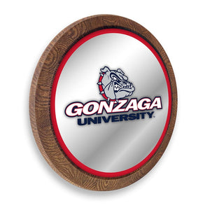 Gonzaga Bulldogs: "Faux" Barrel Top Mirrored Wall Sign - The Fan-Brand