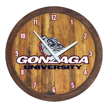Load image into Gallery viewer, Gonzaga Bulldogs: &quot;Faux&quot; Barrel Top Wall Clock - The Fan-Brand