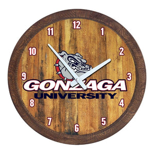 Gonzaga Bulldogs: "Faux" Barrel Top Wall Clock - The Fan-Brand