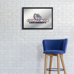 Gonzaga Bulldogs: Framed Mirrored Wall Sign - The Fan-Brand