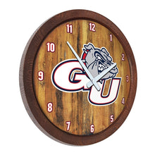 Load image into Gallery viewer, Gonzaga Bulldogs: GU - &quot;Faux&quot; Barrel Top Wall Clock - The Fan-Brand