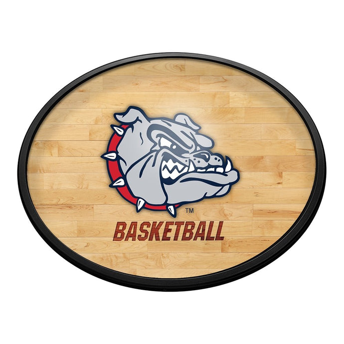 Gonzaga Bulldogs: Hardwood - Oval Slimline Lighted Wall Sign - The Fan-Brand