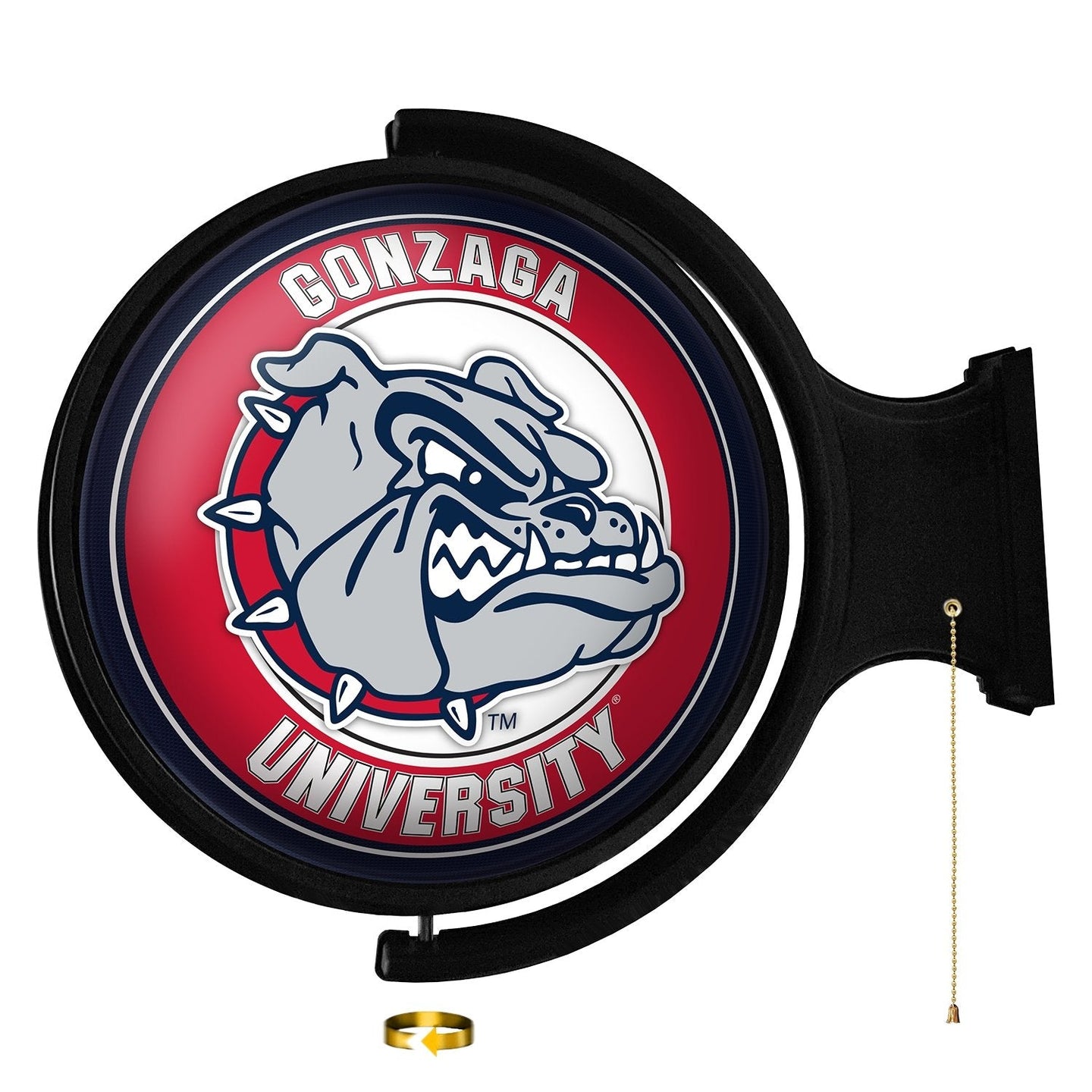 Gonzaga Bulldogs: Original Round Rotating Lighted Wall Sign - The Fan-Brand