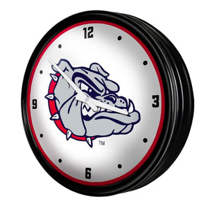Gonzaga Bulldogs: Retro Lighted Wall Clock - The Fan-Brand