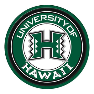 Hawaii Rainbow Warriors: Modern Disc Wall Sign - The Fan-Brand