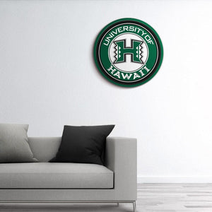 Hawaii Rainbow Warriors: Modern Disc Wall Sign - The Fan-Brand