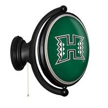 Load image into Gallery viewer, Hawaii Rainbow Warriors: Original Oval Rotating Lighted Wall Sign - The Fan-Brand