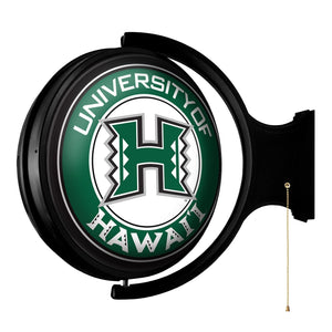 Hawaii Rainbow Warriors: Original Round Rotating Lighted Wall Sign - The Fan-Brand