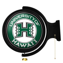 Load image into Gallery viewer, Hawaii Rainbow Warriors: Original Round Rotating Lighted Wall Sign - The Fan-Brand