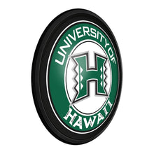 Load image into Gallery viewer, Hawaii Rainbow Warriors: Round Slimline Lighted Wall Sign - The Fan-Brand