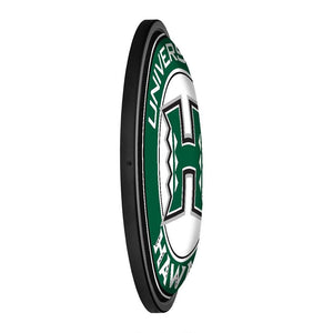 Hawaii Rainbow Warriors: Round Slimline Lighted Wall Sign - The Fan-Brand