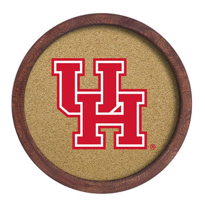 Houston Cougars: "Faux" Barrel Framed Cork Board - The Fan-Brand