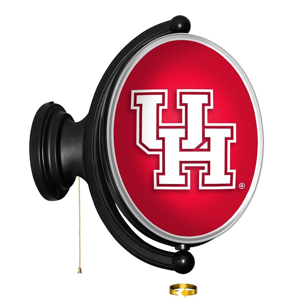 Houston Cougars: Original Oval Rotating Lighted Wall Sign - The Fan-Brand