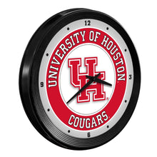 Load image into Gallery viewer, Houston Cougars: Ribbed Frame Wall Clock - The Fan-Brand