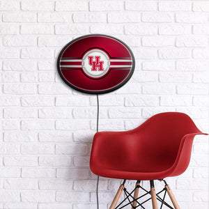 Houston Cougars: Slimline Lighted Wall Sign - The Fan-Brand