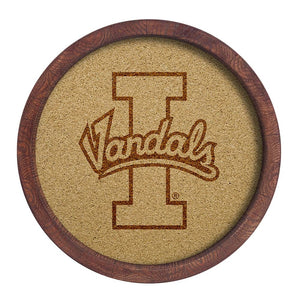 Idaho Vandals: "Faux" Barrel Framed Cork Board - The Fan-Brand