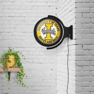 Idaho Vandals: Original Round Rotating Lighted Wall Sign - The Fan-Brand