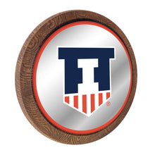 Load image into Gallery viewer, Illinois Fighting Illini: Badge - Mirrored Barrel Top Mirrored Wall Sign - The Fan-Brand