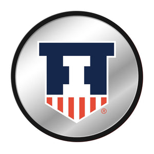 Illinois Fighting Illini: Badge - Modern Disc Mirrored Wall Sign - The Fan-Brand