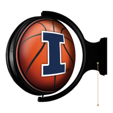 Load image into Gallery viewer, Illinois Fighting Illini: Basketball - Original Round Rotating Lighted Wall Sign - The Fan-Brand