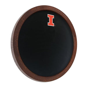 Illinois Fighting Illini: Chalkboard "Faux" Barrel Top Sign - The Fan-Brand