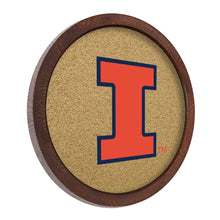 Load image into Gallery viewer, Illinois Fighting Illini: &quot;Faux&quot; Barrel Framed Cork Board - The Fan-Brand