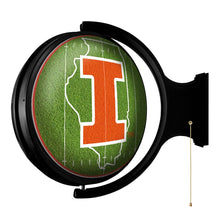 Load image into Gallery viewer, Illinois Fighting Illini: On the 50 - Rotating Lighted Wall Sign - The Fan-Brand